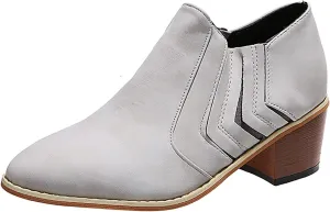 SBGMoSJ Womens Ankle Boots Low Heel Orthopedic Wide Width Dress Booties for Women Plus Size Ankle Boots for Women Size 9.5 Wide Black Booties with Silver Studs Women Black Ankle Boots Flat