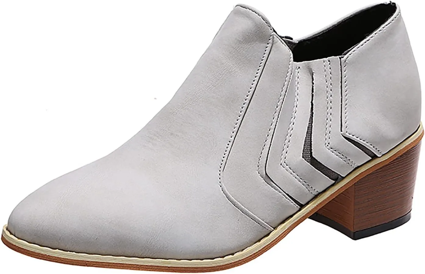 SBGMoSJ Womens Ankle Boots Low Heel Orthopedic Wide Width Dress Booties for Women Plus Size Ankle Boots for Women Size 9.5 Wide Black Booties with Silver Studs Women Black Ankle Boots Flat