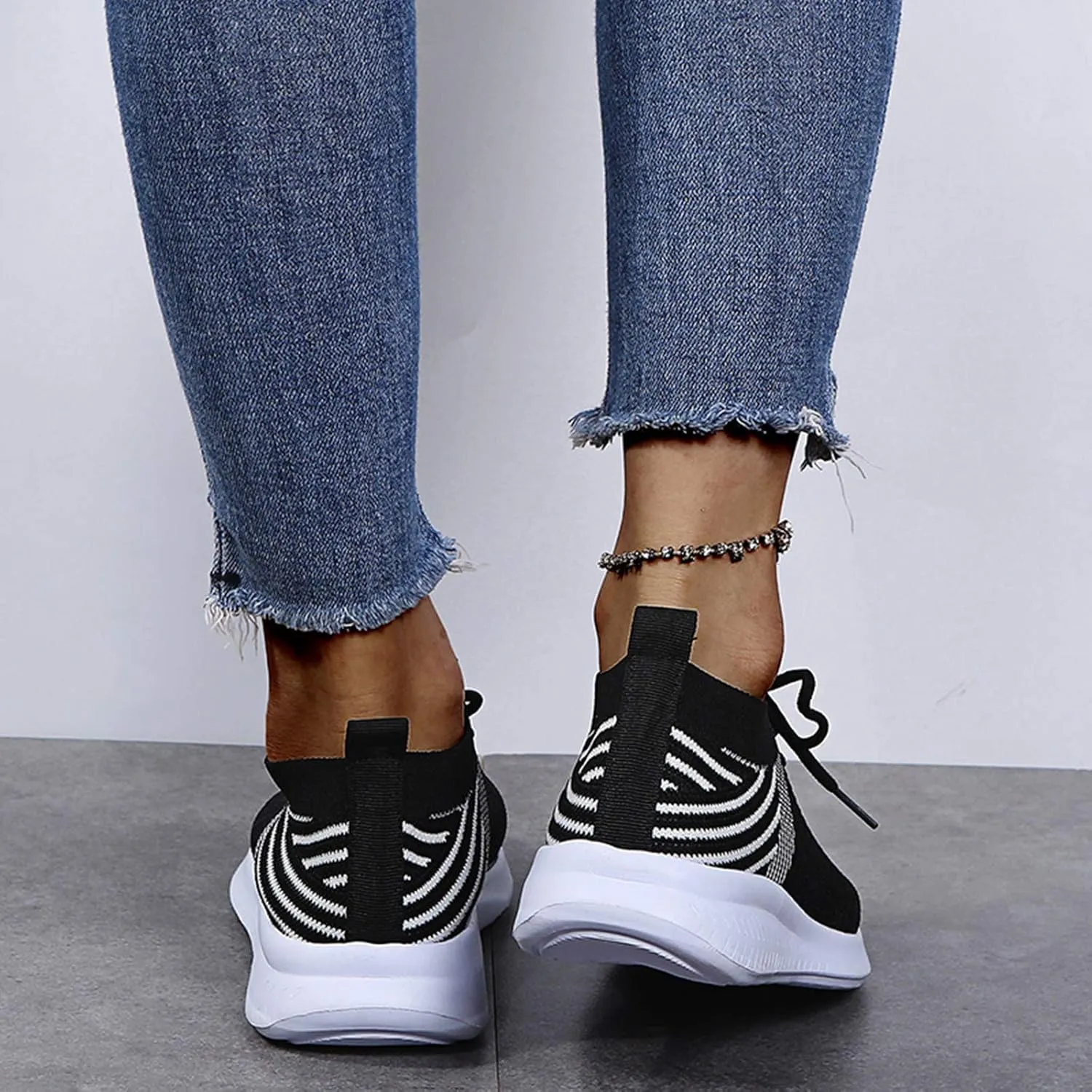 SBGMoSJ Womens Wide Casual Shoes Zapatos para Mujer CModos Tenis Womens White Leather Slip On Sneakers Womens Shoes Sneakers Wide Toe Box Comfy Open Toe Flats Shoes Women Dressy Cute