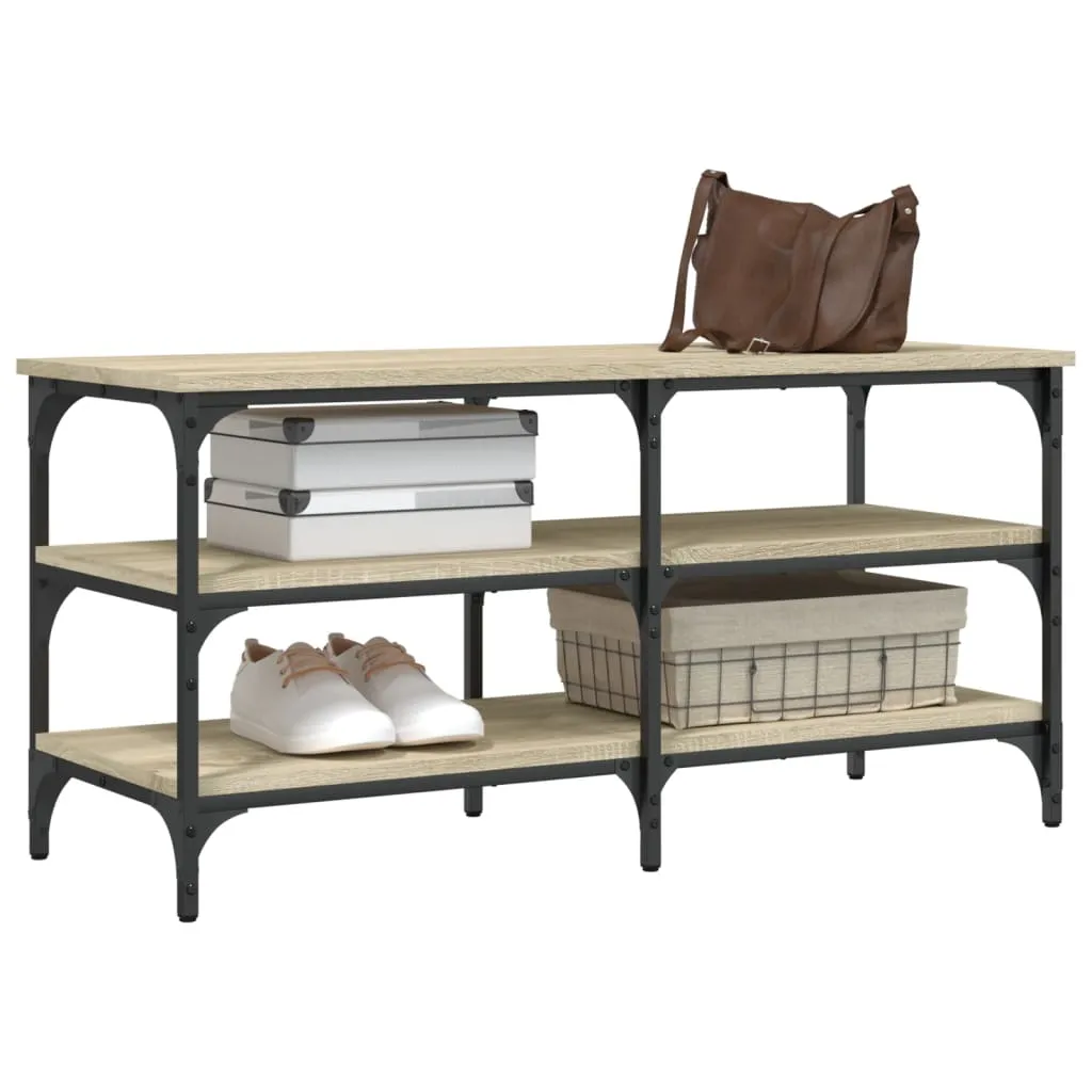 Shoe Bench Sonoma Oak 100x38.5x49 cm Engineered Wood