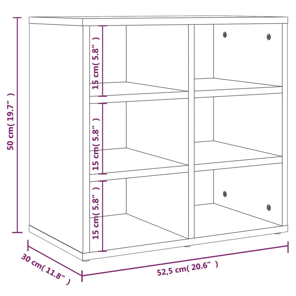 Shoe Cabinet White 52.5x30x50 cm