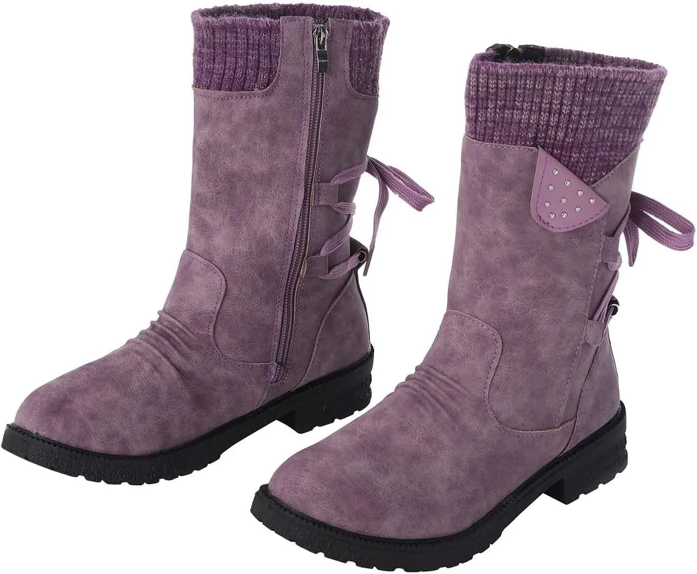 Short Winter Boots for Women Puffer Snow Boots for Women Size 9 Winter Boots Women Size 8 Womens Ankle Boots Low Heel Waterproof Winter Boot for Women Lightweight