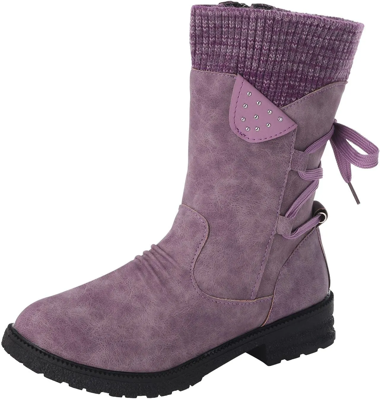 Short Winter Boots for Women Puffer Snow Boots for Women Size 9 Winter Boots Women Size 8 Womens Ankle Boots Low Heel Waterproof Winter Boot for Women Lightweight