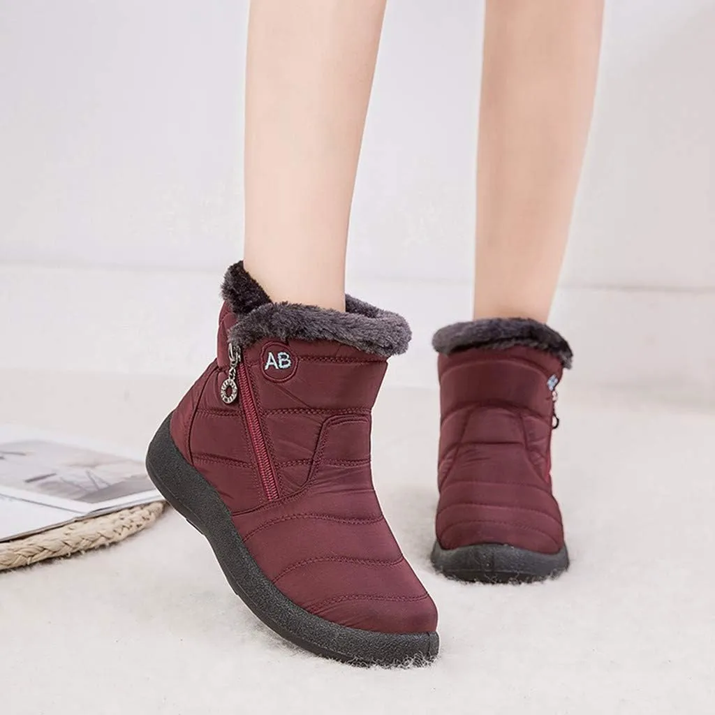 Short Winter Boots for Women Puffer Snow Boots for Women Size 9 Winter Boots Women Size 8 Womens Ankle Boots Low Heel Waterproof Winter Boot for Women Lightweight