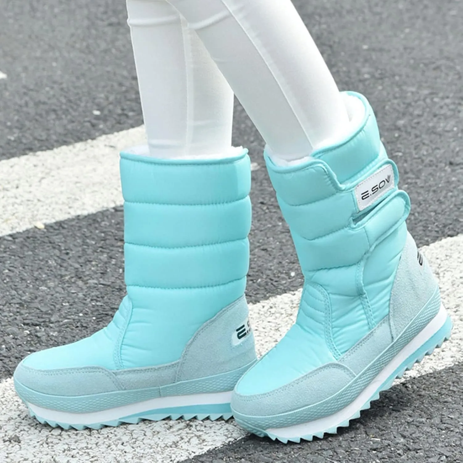 Slip on Snow Boots for Women Waterproof Womens Winter Dress Boots Size 12 Warm Winter Boots Women Size 11 Women's Winter Booties Waterproof Botas De Vestir Para Invierno Mujeres