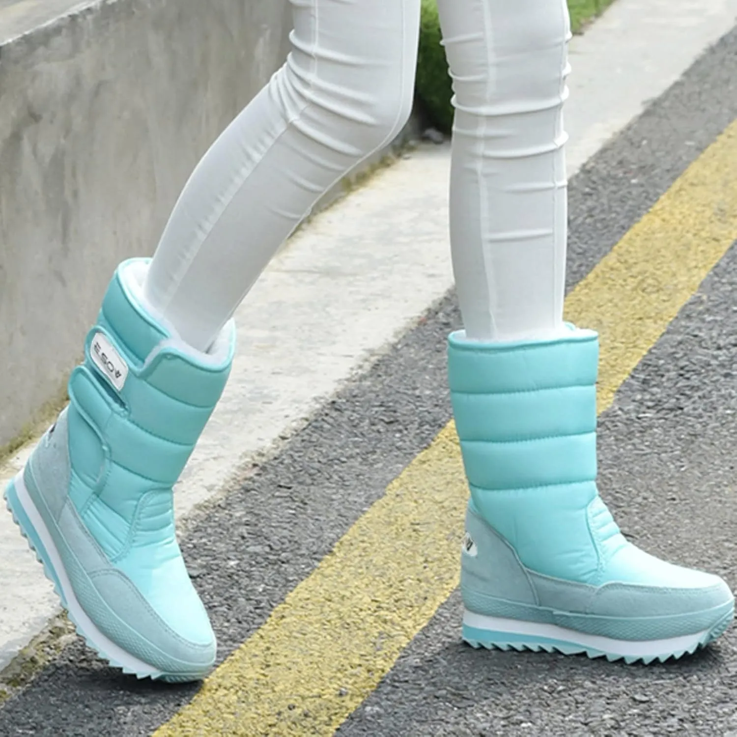 Slip on Snow Boots for Women Waterproof Womens Winter Dress Boots Size 12 Warm Winter Boots Women Size 11 Women's Winter Booties Waterproof Botas De Vestir Para Invierno Mujeres