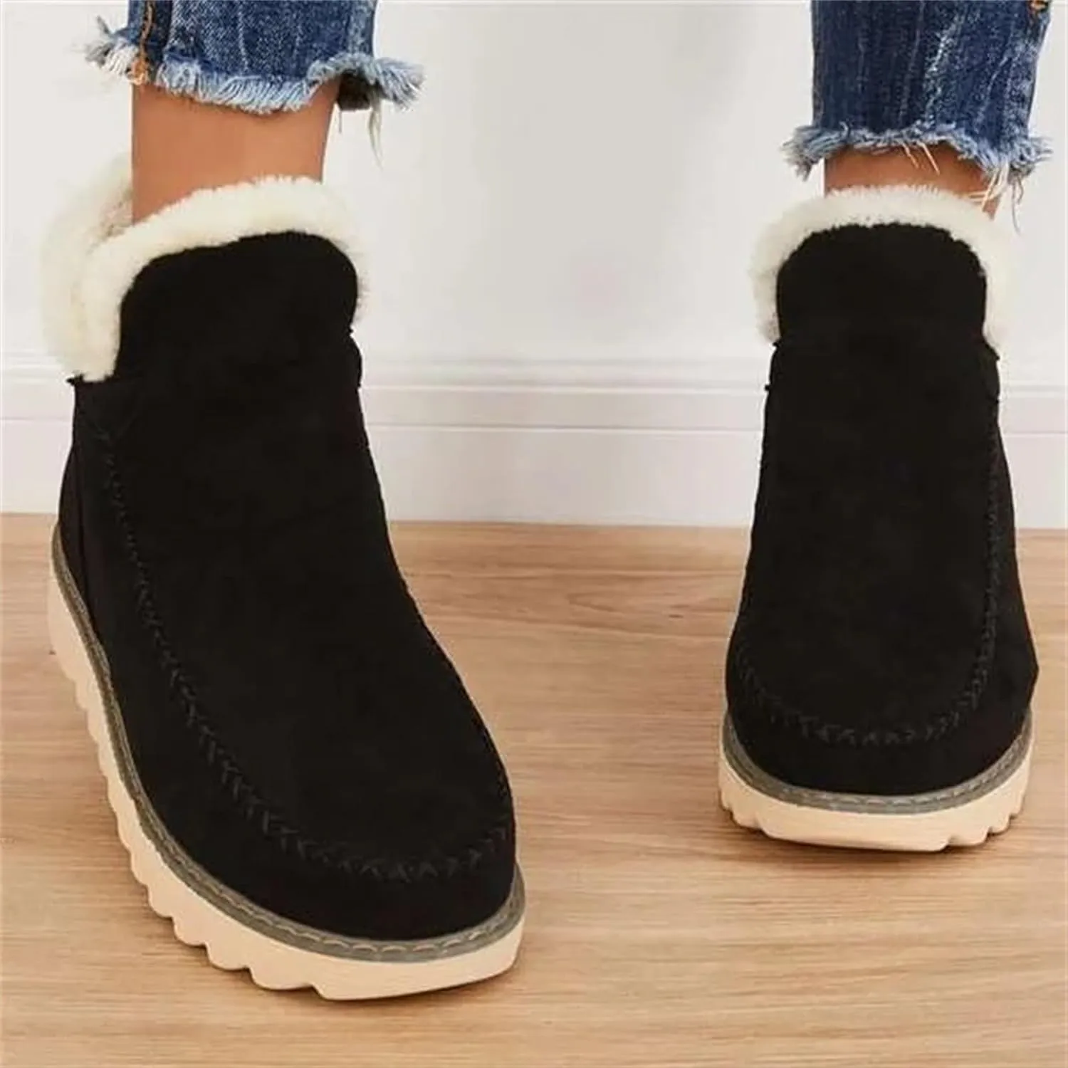 Slip on Winter Boots for Women Waterproof Womens Snow Boots Waterproof Insulated Cute Dark Brown Winter Boots for Women Waterproof Winter Boots Womens Wide Width Snow Shoes for Women Wide Width