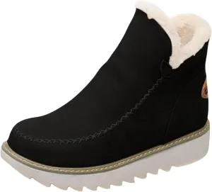 Slip on Winter Boots for Women Waterproof Womens Snow Boots Waterproof Insulated Cute Dark Brown Winter Boots for Women Waterproof Winter Boots Womens Wide Width Snow Shoes for Women Wide Width