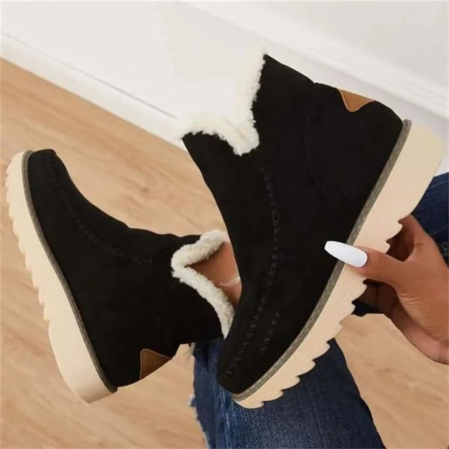 Slip on Winter Boots for Women Waterproof Womens Snow Boots Waterproof Insulated Cute Dark Brown Winter Boots for Women Waterproof Winter Boots Womens Wide Width Snow Shoes for Women Wide Width