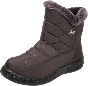 Slip on Winter Boots for Women Wide Width Women's Snow Boots Ankle Short Fur Boots Fur Boots for Women Winter Platform Winter Boots Womens Wide Width Botas De Invierno
