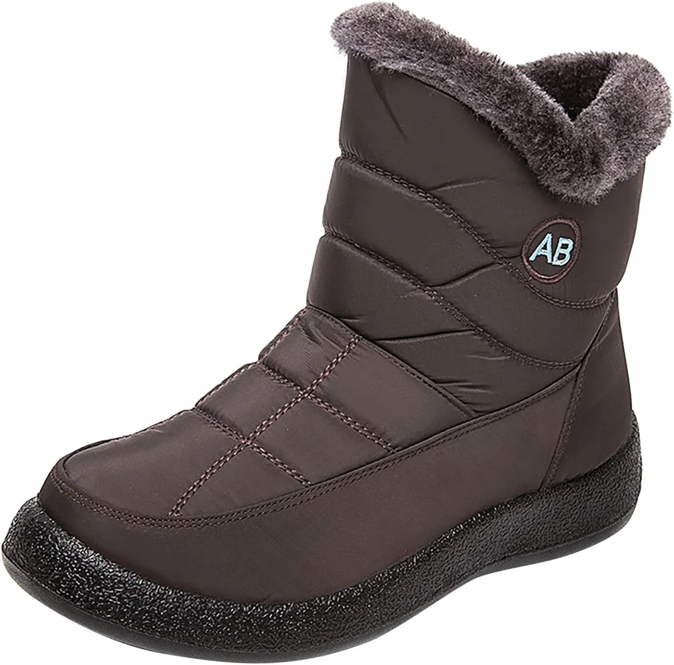 Slip on Winter Boots for Women Wide Width Women's Snow Boots Ankle Short Fur Boots Fur Boots for Women Winter Platform Winter Boots Womens Wide Width Botas De Invierno