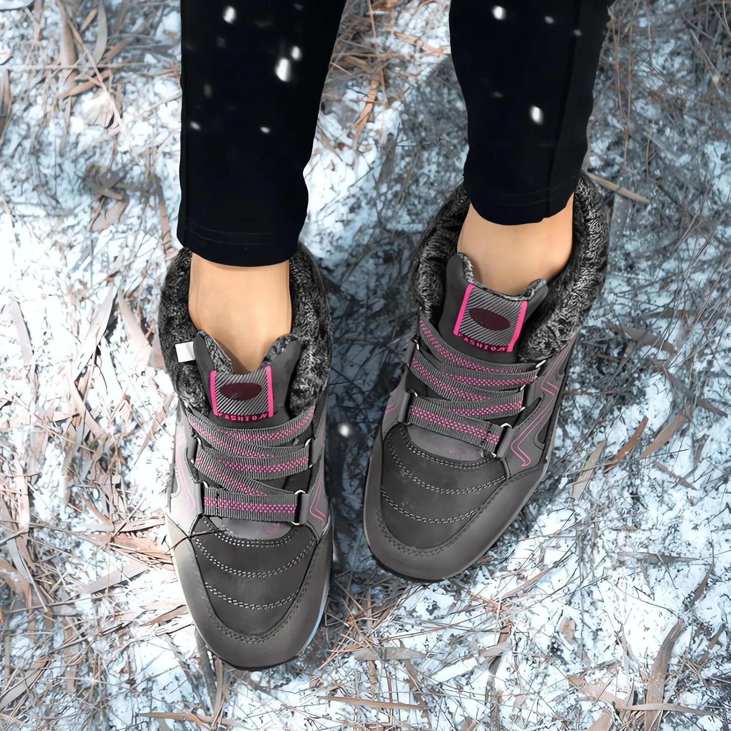 Slip on Winter Boots for Women Wide Winter Snow Boots Women Size 8 Woman Winter Boots Wide Warm Winter Boots for Women 2023 Trendy Womens Winter Hiking Boots Wide Width