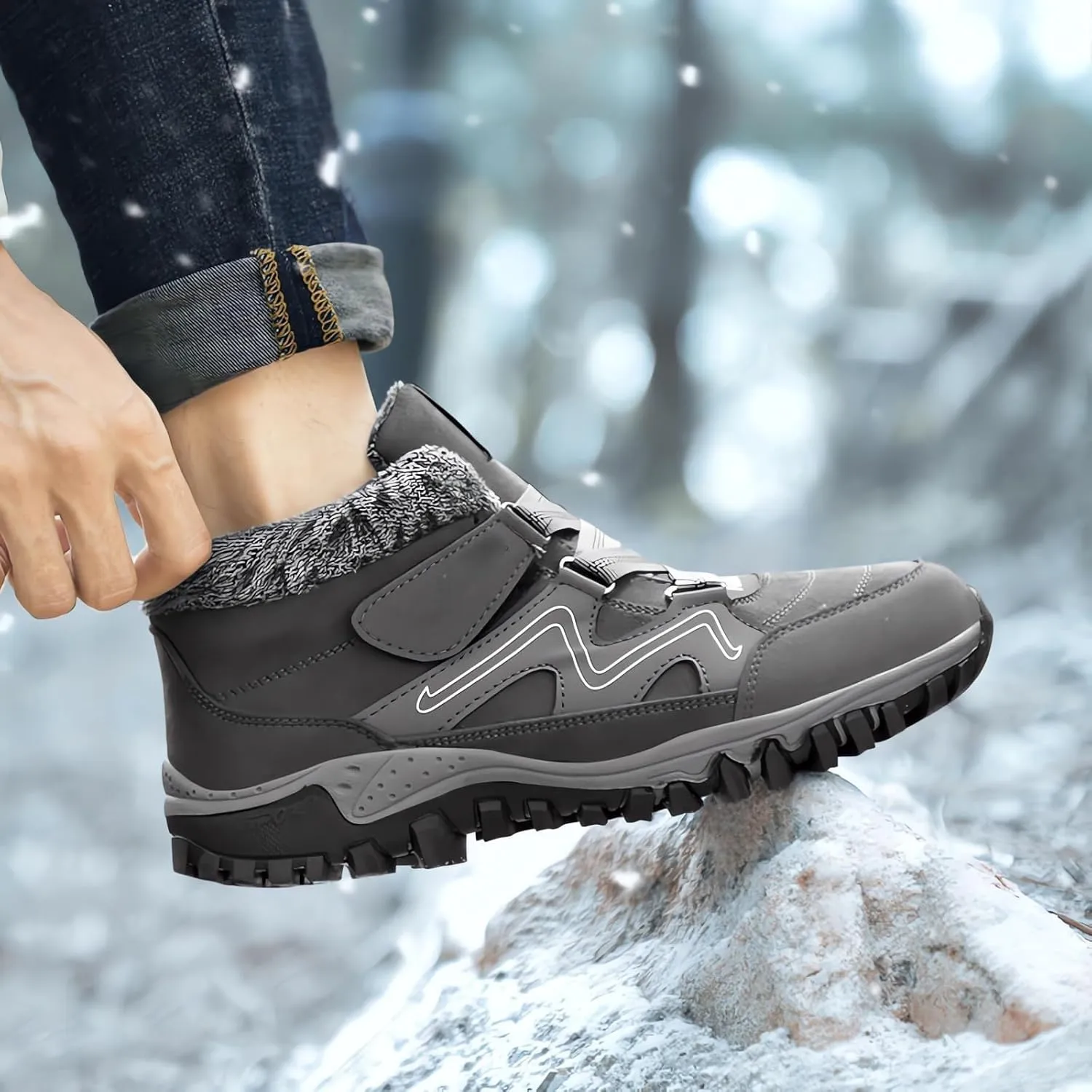 Slip on Winter Boots for Women Wide Winter Snow Boots Women Size 8 Woman Winter Boots Wide Warm Winter Boots for Women 2023 Trendy Womens Winter Hiking Boots Wide Width