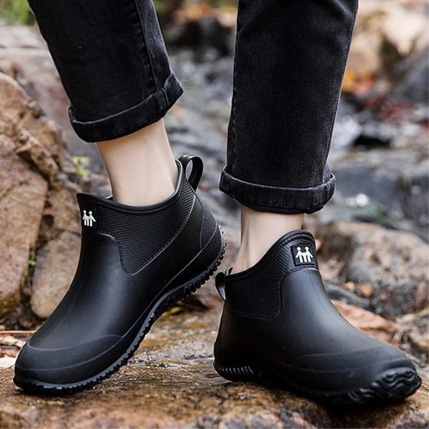Slip Women's Rain Shoes Korean Version Solid Color Fashion Short Tube Women's Water Shoes Cute Shoes Women Boots