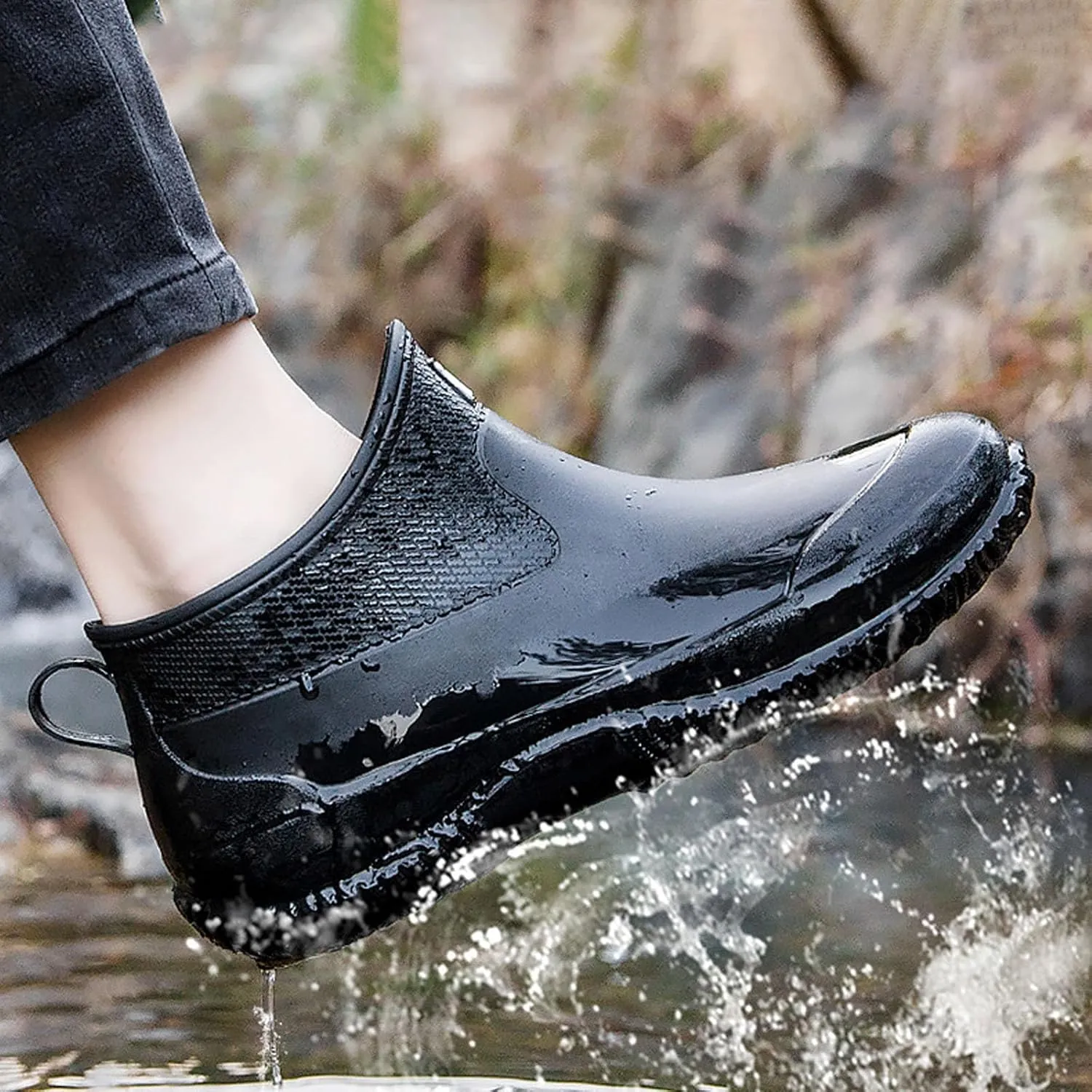 Slip Women's Rain Shoes Korean Version Solid Color Fashion Short Tube Women's Water Shoes Cute Shoes Women Boots