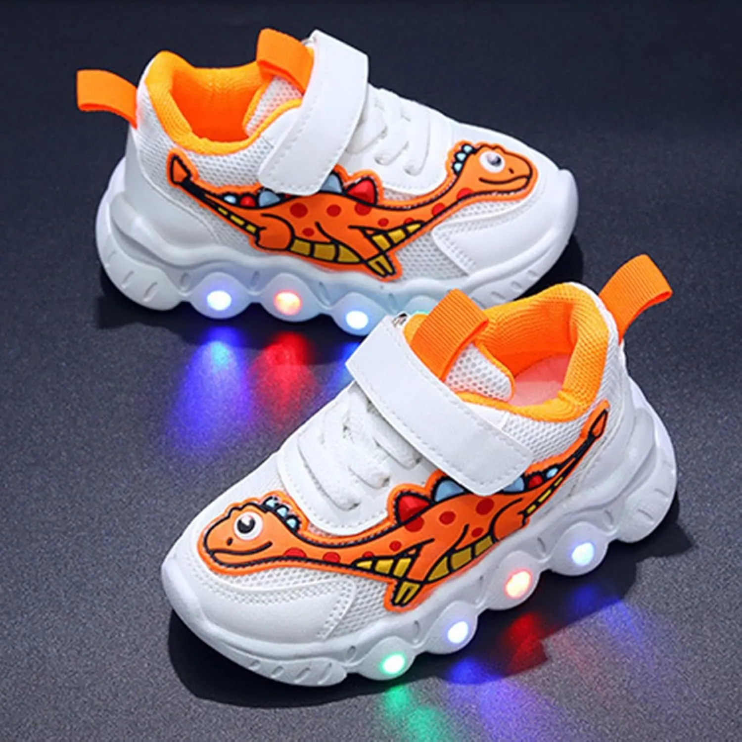 Sneakers for Girls Light Up Breathable Running Cute Shoes Boys Sneakers Anti-Slip Lace Up Girls Walking Sports Shoes