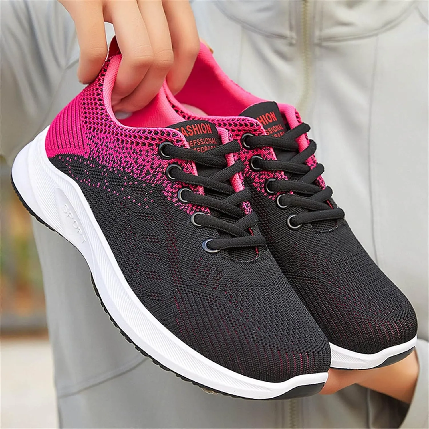 Sneakers for Women Running Shoes Fashion Walking Lace Up Walking Shoes Women Mesh Breathable Business Casual Shoes Platform Sneakers Brown Tennis Shoe Cross Trainer Shoe