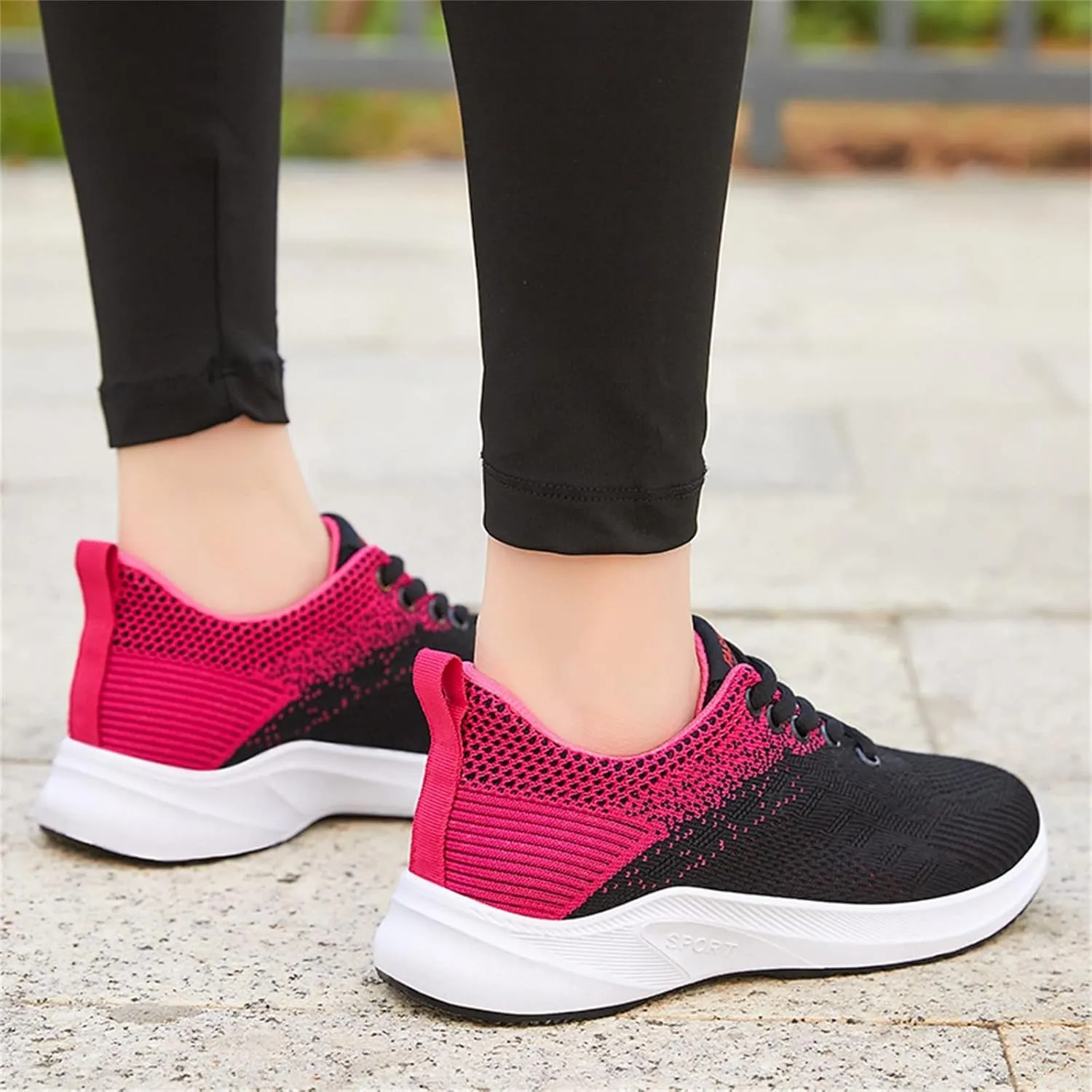 Sneakers for Women Running Shoes Fashion Walking Lace Up Walking Shoes Women Mesh Breathable Business Casual Shoes Platform Sneakers Brown Tennis Shoe Cross Trainer Shoe
