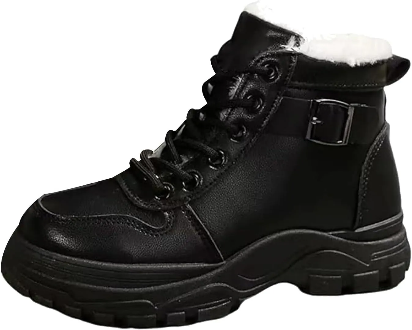 Snow Ankle Boots For Men Fu Lined Non-Slip Hiking Boots Women aterproof Winter Walking Shoes For Men