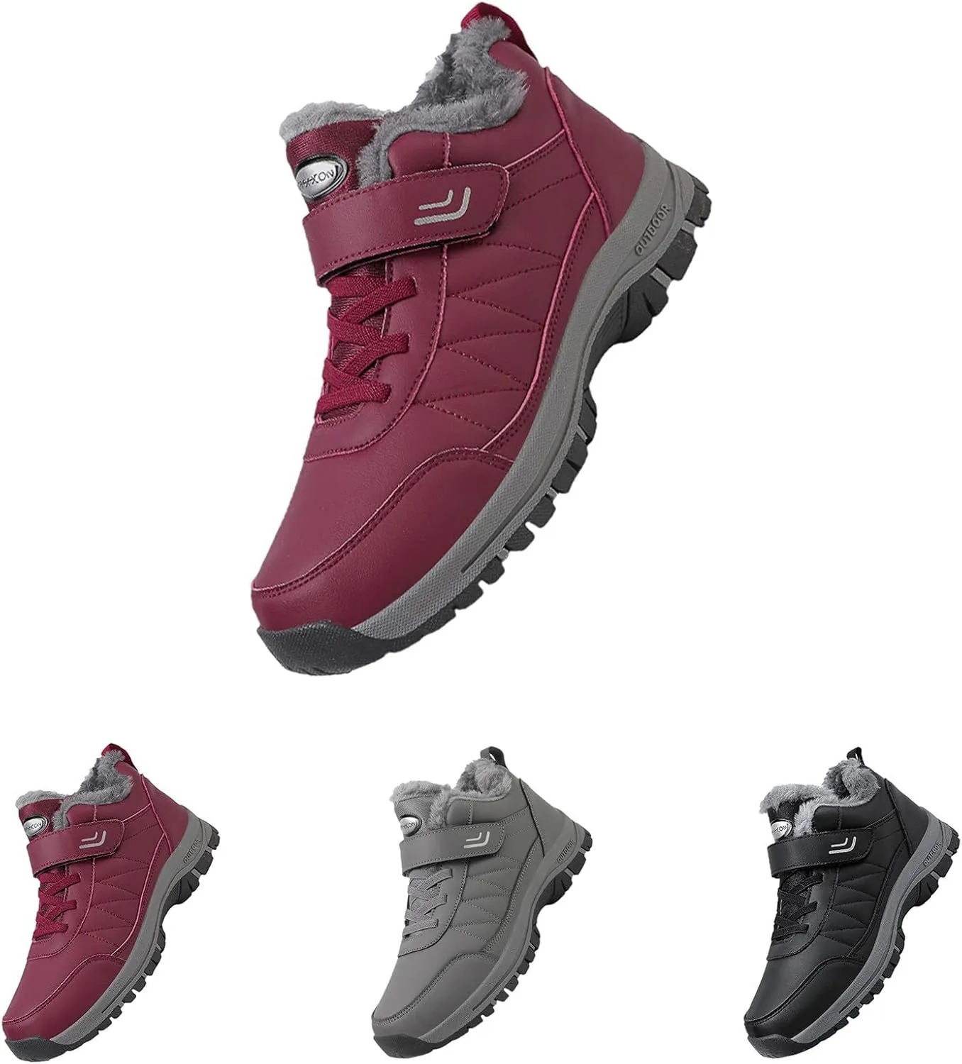 Snow Ankle Boots for Women Plush Lined Casual Shoes Anti Slip Boots For Women Snow Boots Waterproof Winter Boots