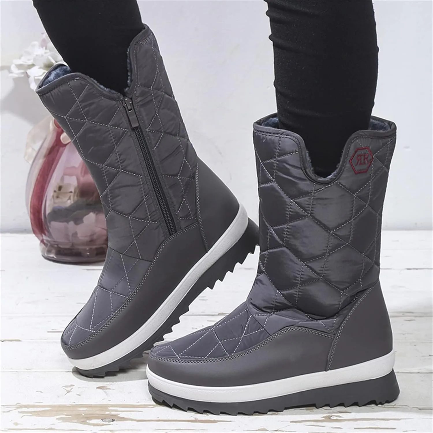 Snow Boot for Women Size 6 Womens Snow Boot 8.5 Wide Women's Snow Boots Ankle Womens Waterproof Insulated Boots Womens Low Hiking Boots Waterproof Lightweight