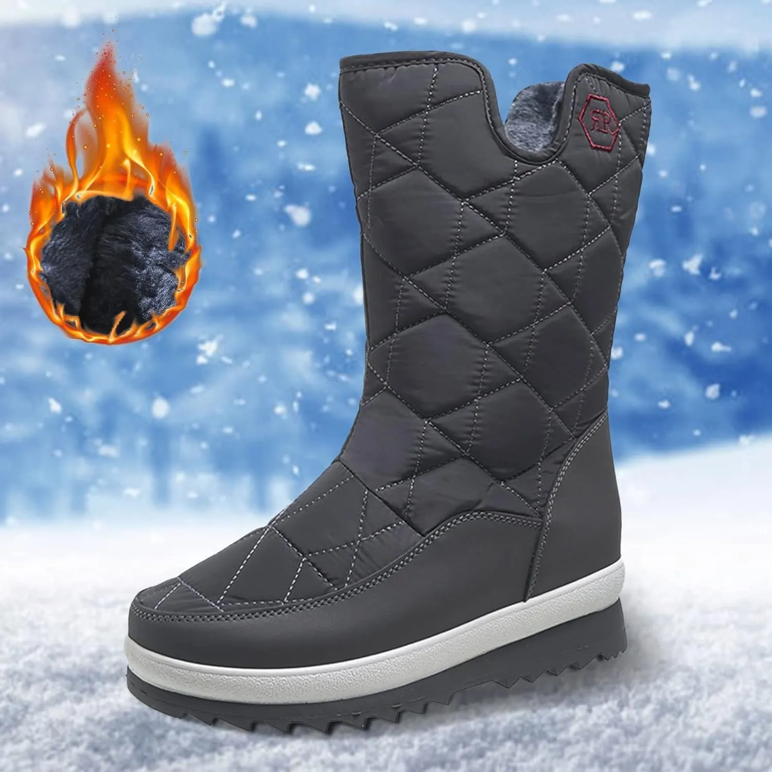 Snow Boot for Women Size 6 Womens Snow Boot 8.5 Wide Women's Snow Boots Ankle Womens Waterproof Insulated Boots Womens Low Hiking Boots Waterproof Lightweight