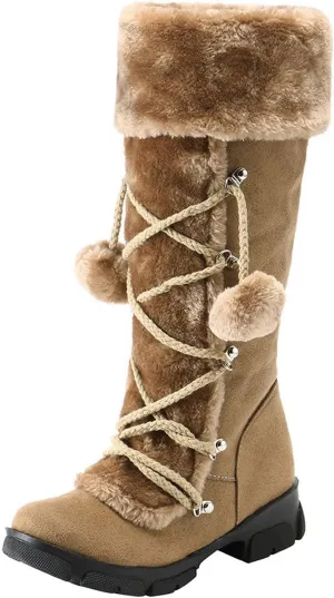 Snow Boot for Women Winter Snow Boots Women Size 10 Womens Winter Booties Waterproof Womens Waterproof Insulated Rubber Hunting Boots Botas De FrO Para Mujer Elegantes