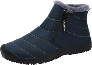 Snow Boots for Men Waterproof Winter Boots Anti-slip Fur Lined Booties Winter Casual Slip on Ankle Boots Comfortable Winter Shoes Trekking Hiking Boots