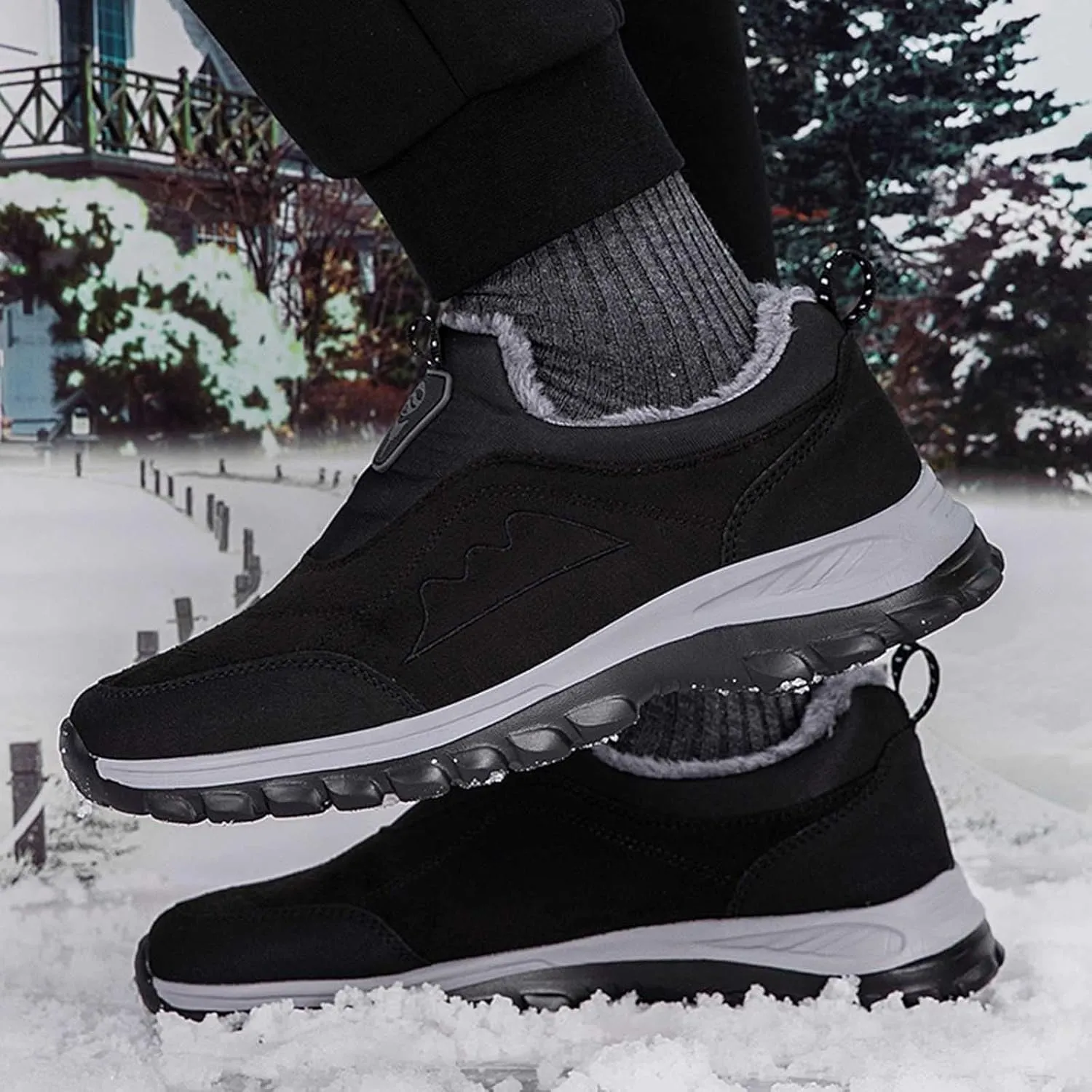 Snow Boots for Women Cute Size 11 Ankle Snow Boots Size 9 Wide for Women Winter Waterproof Booties Women Ankle Boots Womens Duck Boots Waterproof Size 11 Botas Invierno Mujer Negras