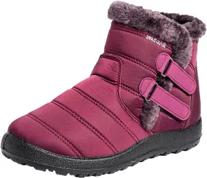 Snow Boots for Women Waterproof Anti-slip Winter Boots Classic Fully Fur Booties Winter Warm Outdoor Ankle Boots Ladies Walking Hiking Booties