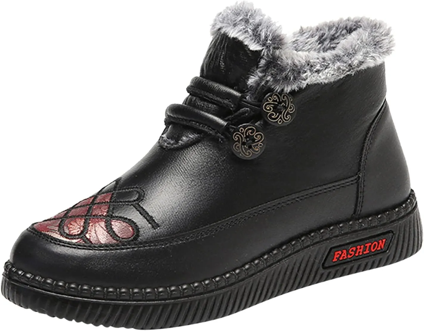 Snow Boots for Women Waterproof Wide Womens Boots Winter Ankle Snow Boots Womens Tall Woman Winter Leather Knee High Winter Boots Botas De Invierno Para Mujer Contra El Agua
