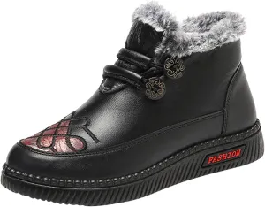 Snow Boots for Women Waterproof Wide Womens Boots Winter Ankle Snow Boots Womens Tall Woman Winter Leather Knee High Winter Boots Botas De Invierno Para Mujer Contra El Agua
