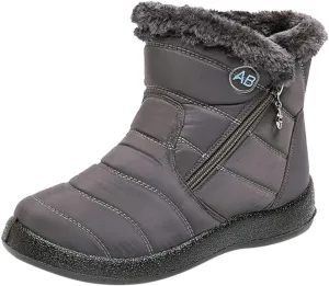 Snow Boots for Women Wide Width Women's Slip on Work Boots Waterproof Womens Snow Boots Wide Leg Women's Black Brown Tan Grey Winter Snow Boots Womens Winter Hiking Boot