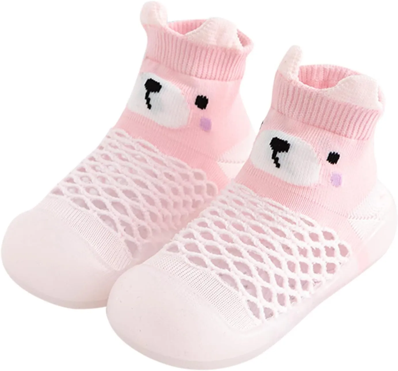Sock Shoes Toddler Infant Boys Girls Animal Prints Cartoon Socks Shoes Toddler Breathable Mesh The Floor Black Shoes