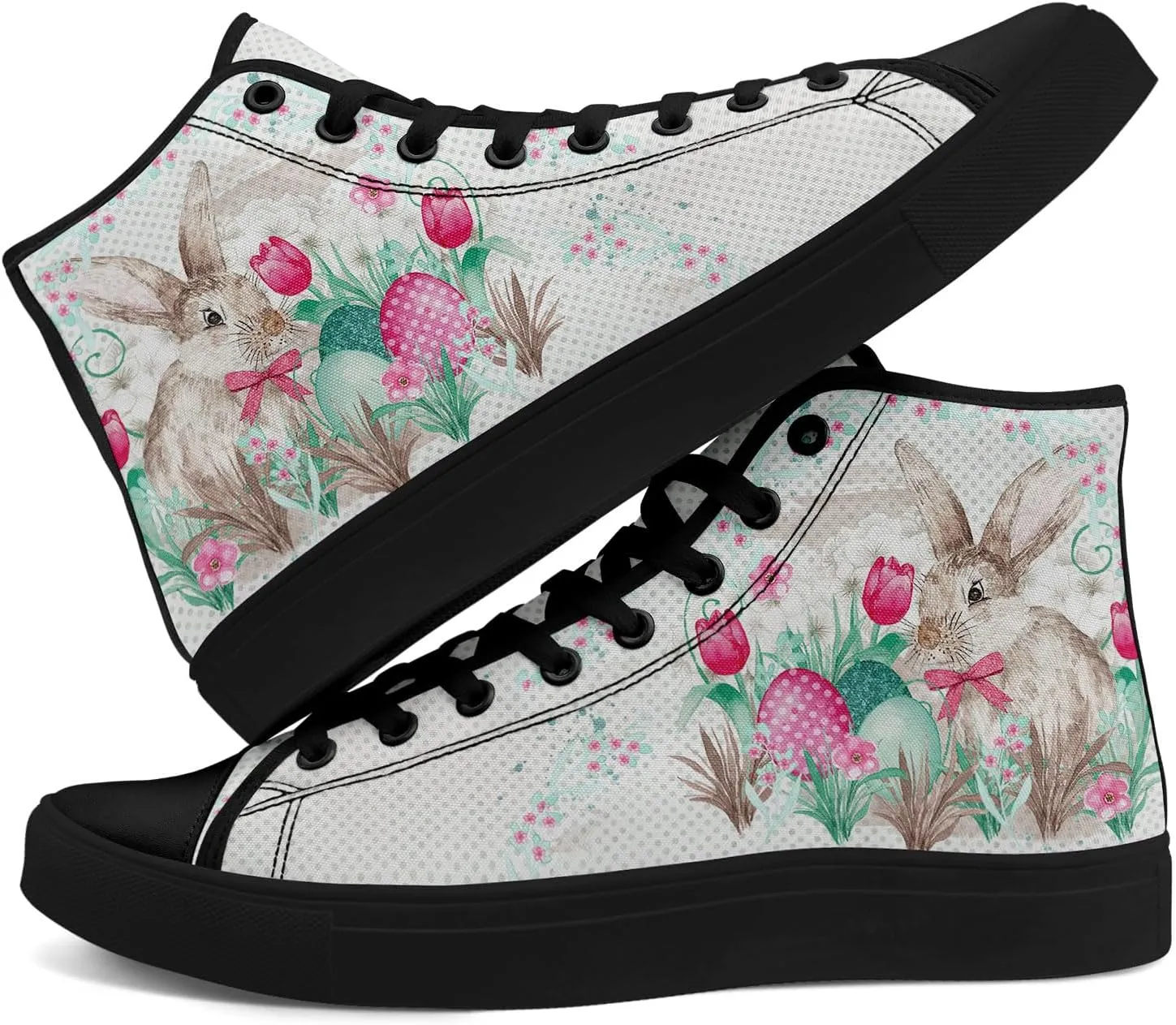 Spring Summer High Top Canvas Sneakers for Boys Girls, Breathable Lightweight Comfortable Rubber Sole Casual Outdoor Shoes