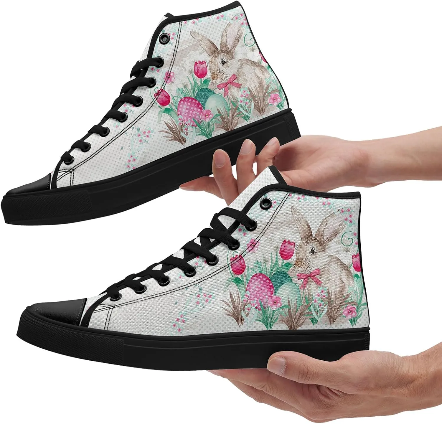 Spring Summer High Top Canvas Sneakers for Boys Girls, Breathable Lightweight Comfortable Rubber Sole Casual Outdoor Shoes