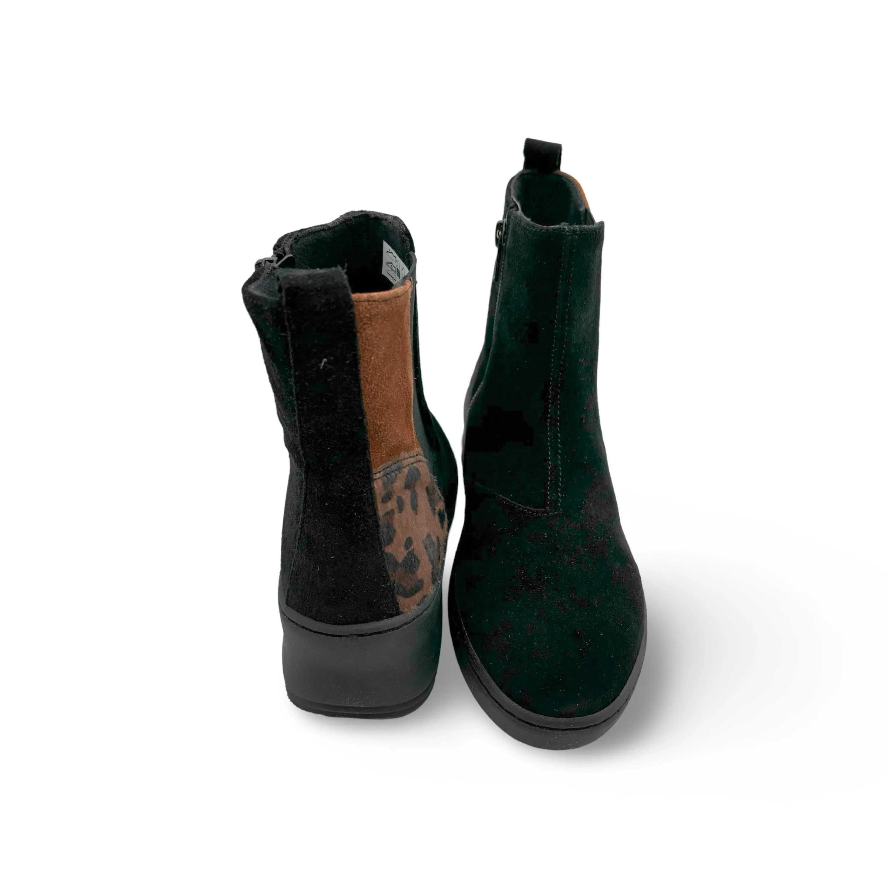 Tabatha Black/Animal Print Bootie
