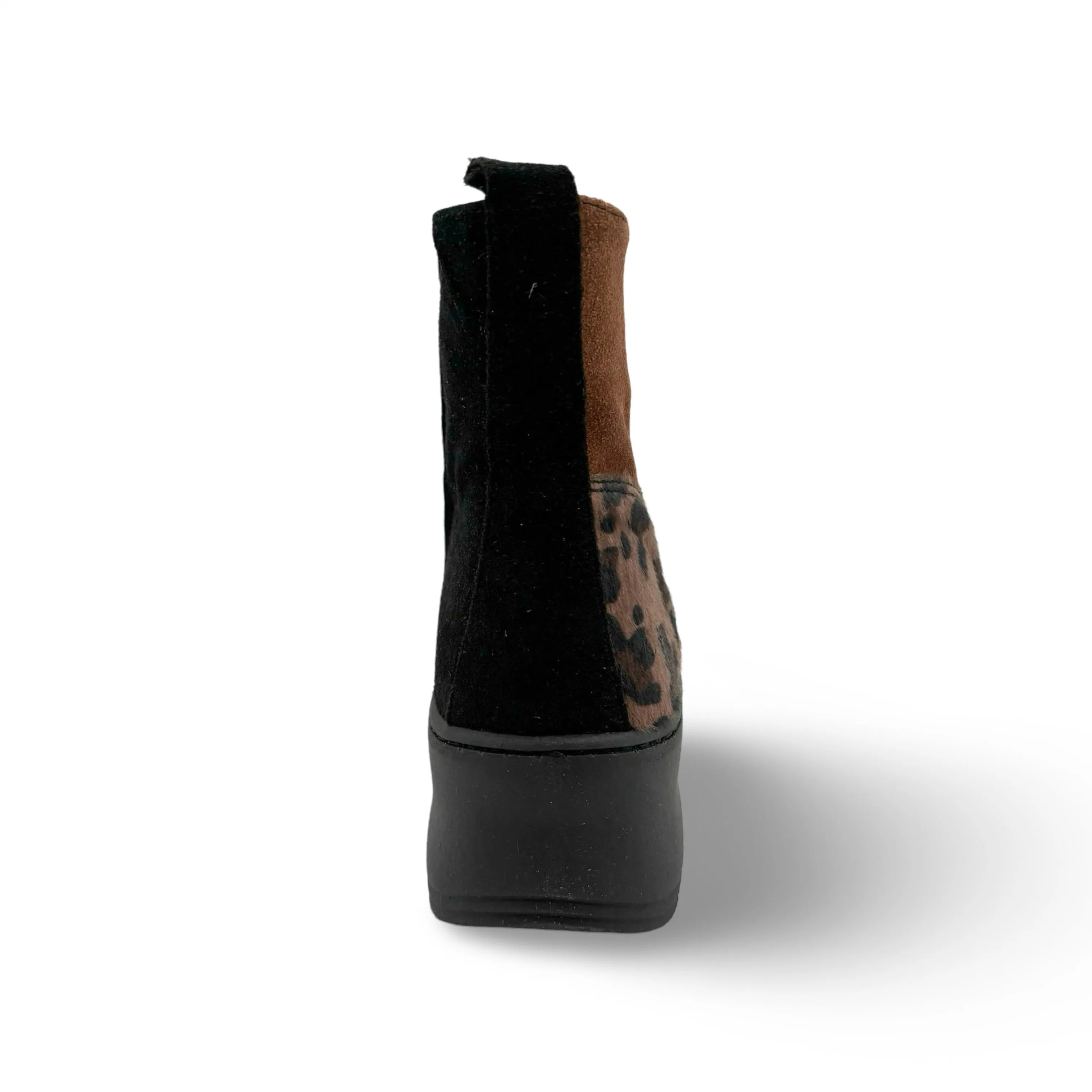 Tabatha Black/Animal Print Bootie
