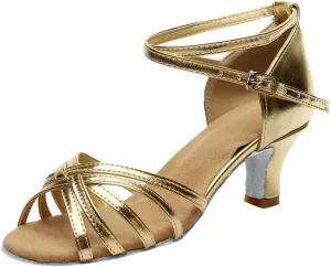 Tango Shoes for Women Low Heel Ballroom Sandals Open Toe Dress Shoes Practice Dance Shoe Comfort Ballroom Heels