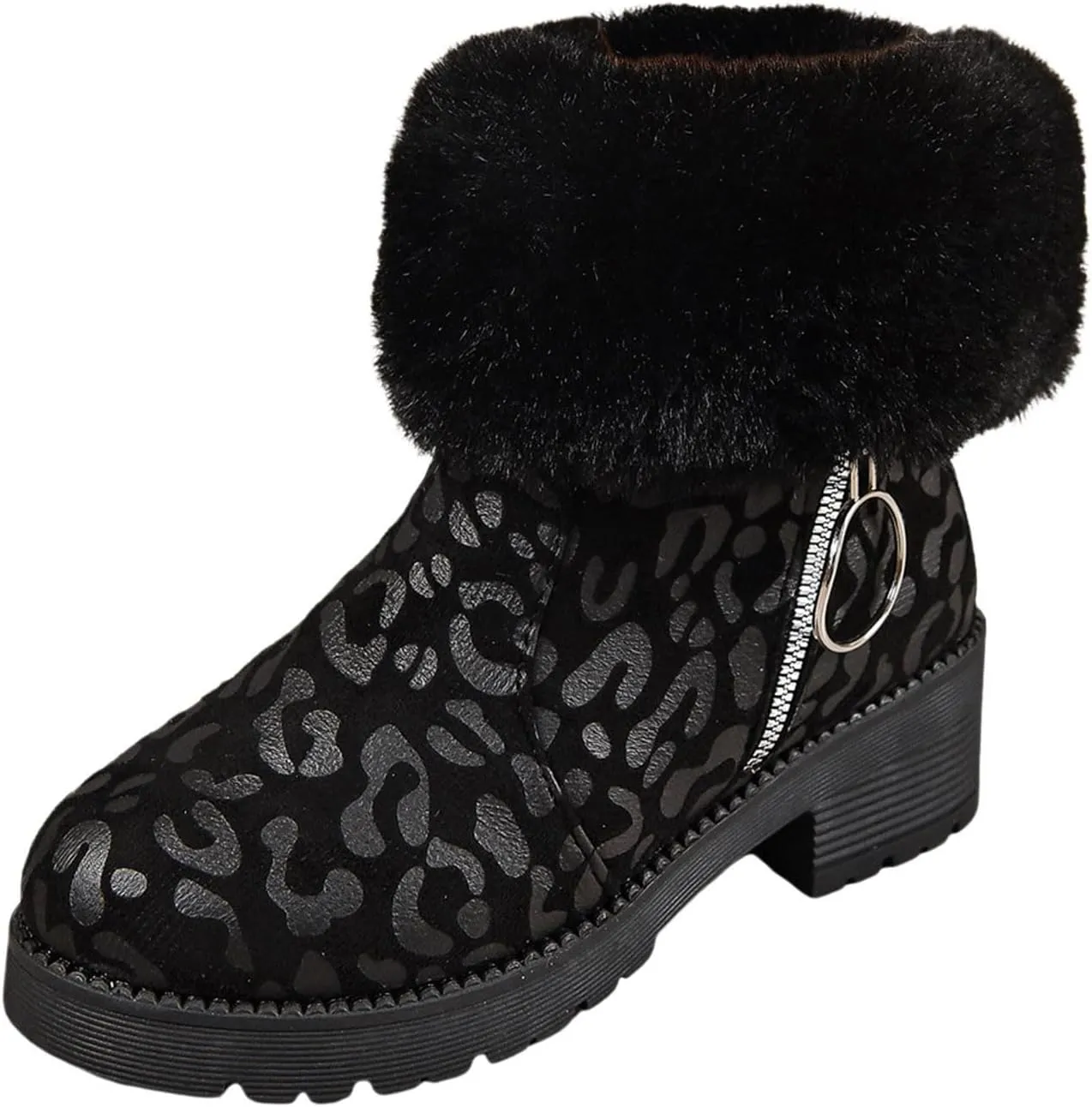 Teen Winter Boots Waterproof Winter Boots Warm Insulated Boots Waterproof Plush Lined Snow Boots Work Boots for Men
