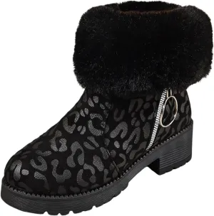 Teen Winter Boots Waterproof Winter Boots Warm Insulated Boots Waterproof Plush Lined Snow Boots Work Boots for Men