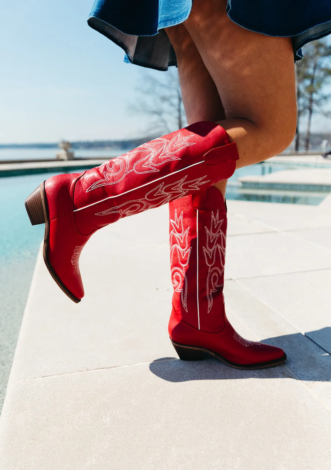 The Reba Cowgirl Boot - Red