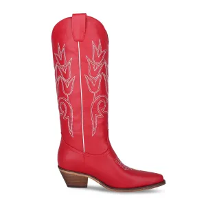 The Reba Cowgirl Boot - Red