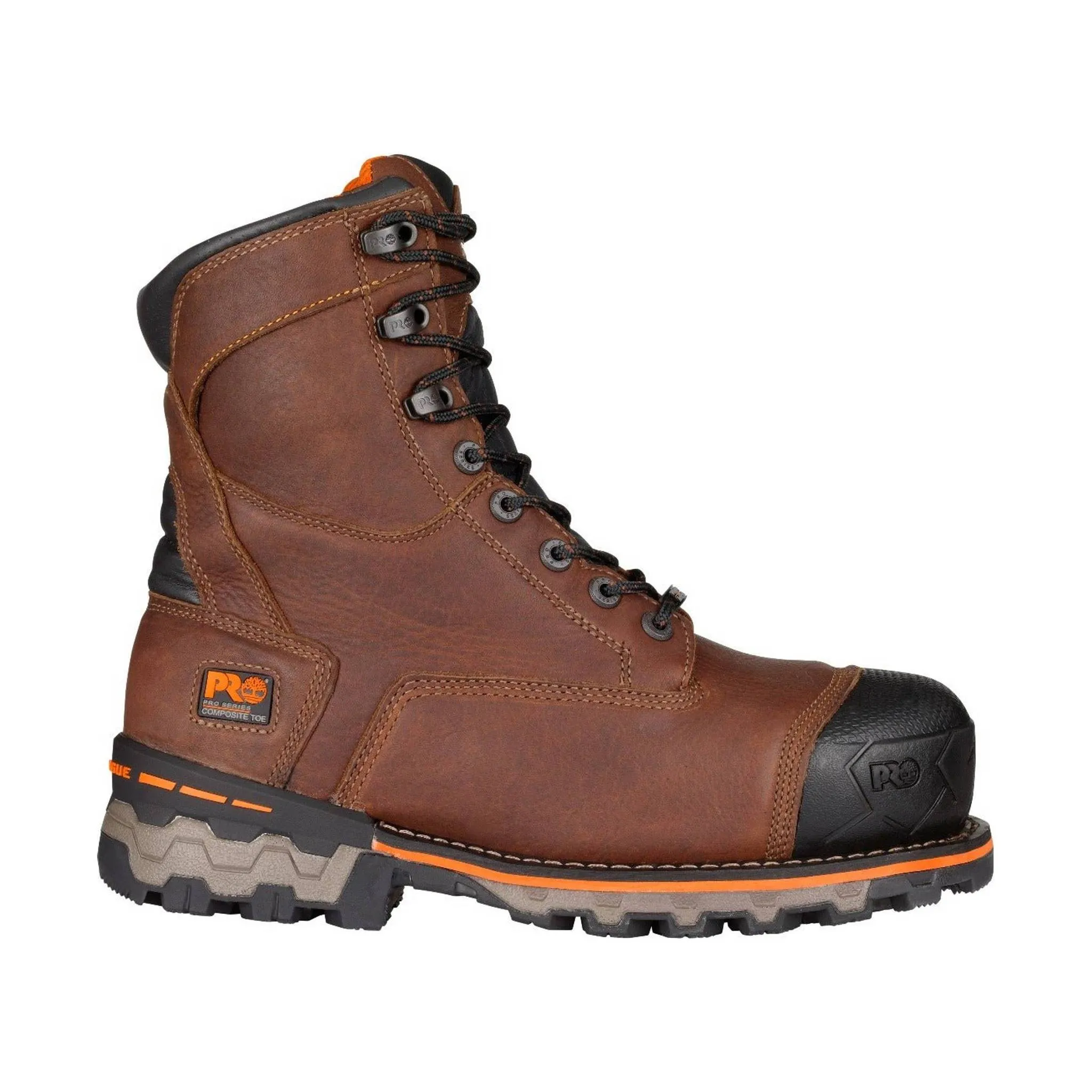 Timberland Pro Men's 8 Inch Boondock Insulated Composite Toe Water Proof Work Boots - Brown