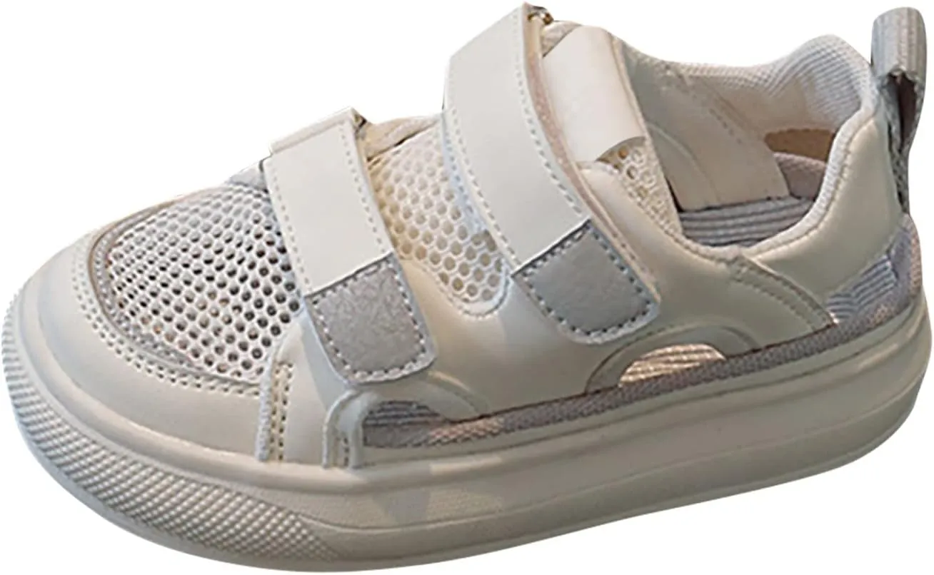 Toddler Boy Girl Closed Toe Quick-Dry Sandals Lightweight Breathable Summer Mesh Shoes Kids Non-Slip First Walking
