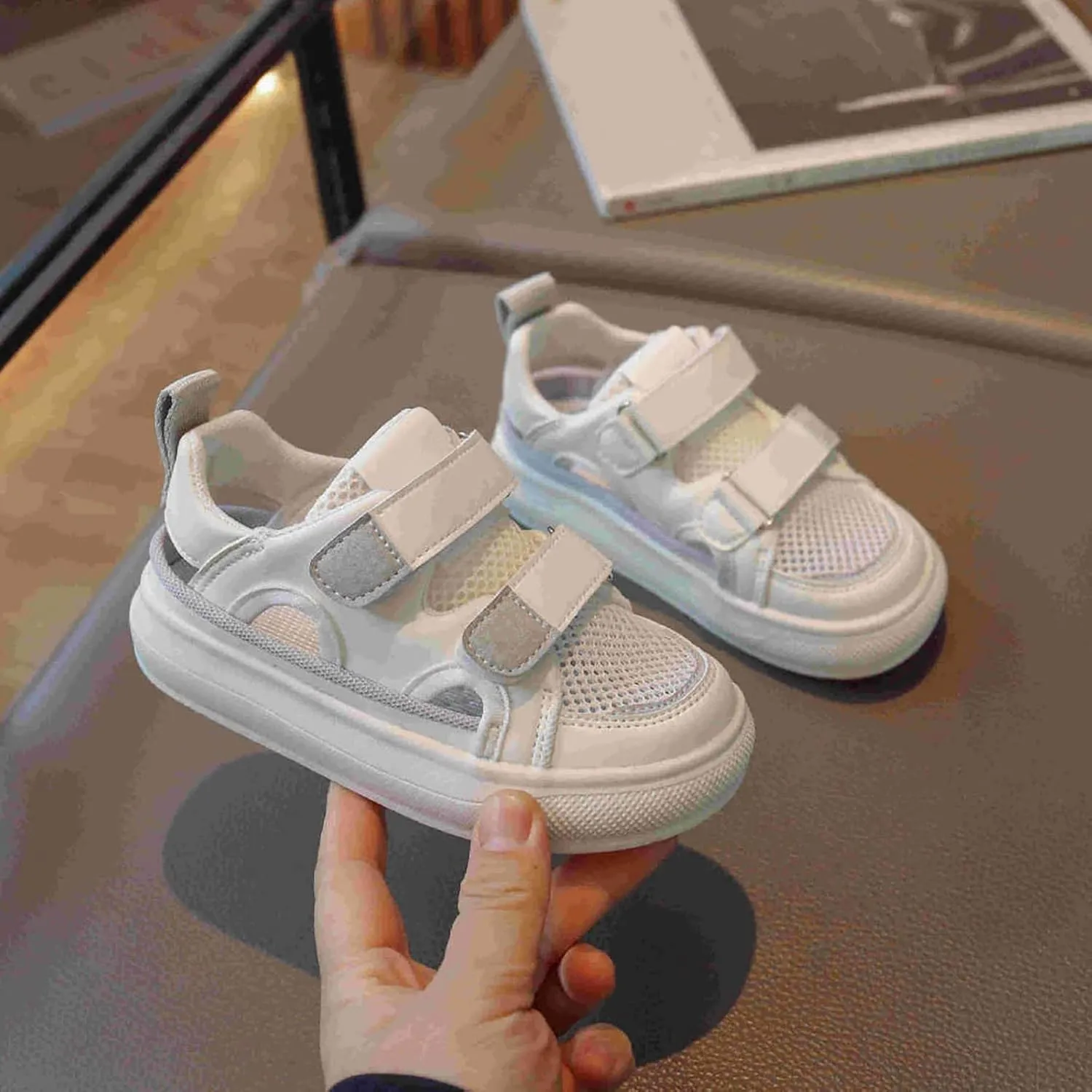 Toddler Boy Girl Closed Toe Quick-Dry Sandals Lightweight Breathable Summer Mesh Shoes Kids Non-Slip First Walking