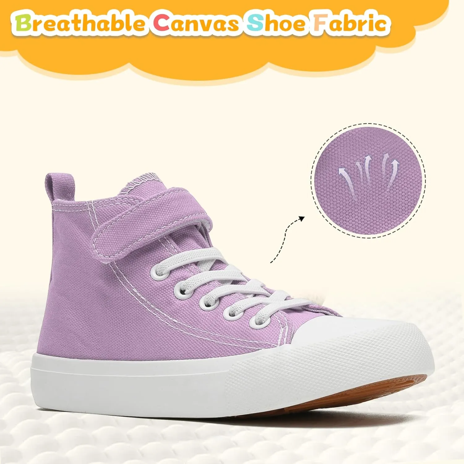 Toddler Shoes for Boys Girls, Kids Canvas Sneakers Classic Adjustable Strap Lace Up Comfortable Lightweight Running Walking Casual Shoes