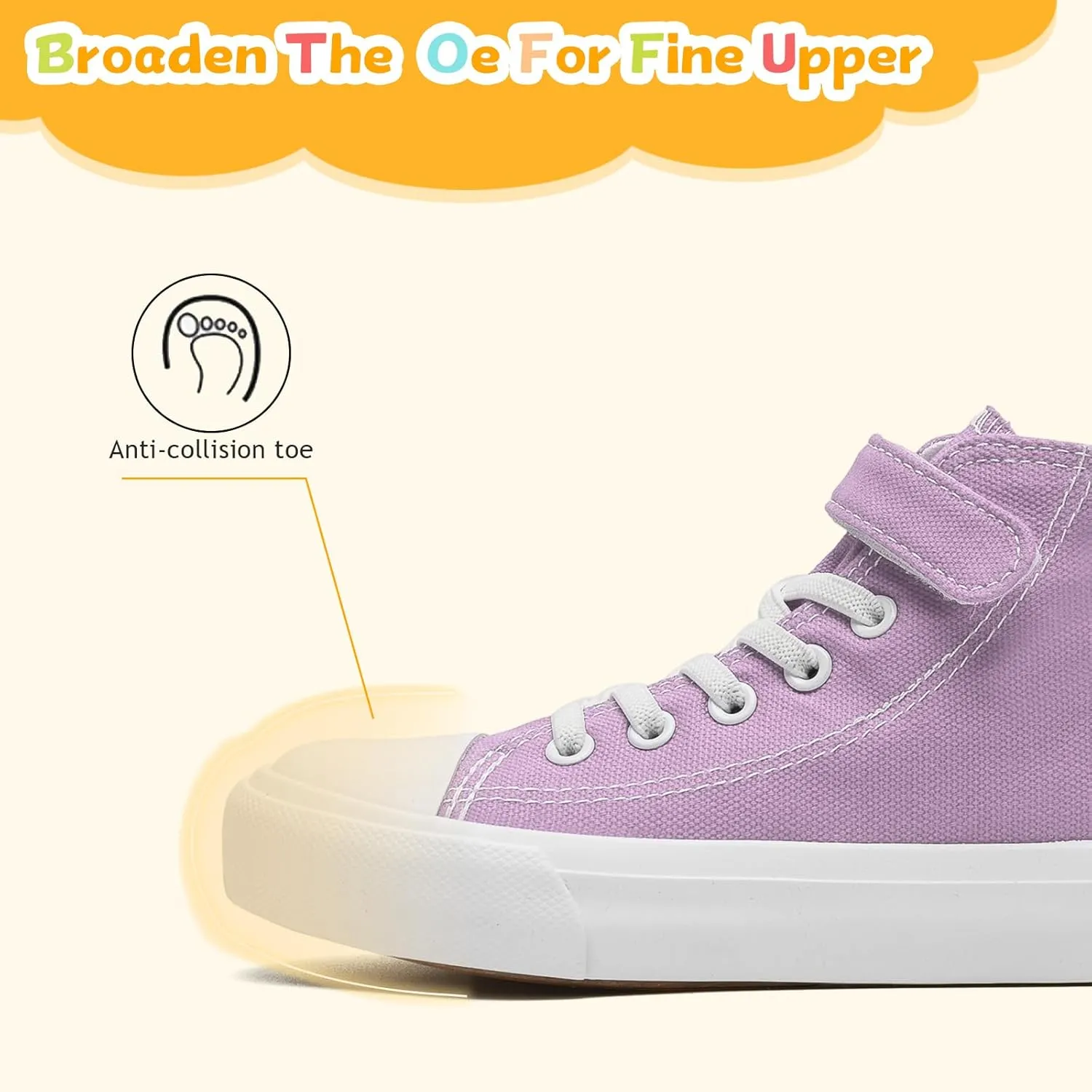 Toddler Shoes for Boys Girls, Kids Canvas Sneakers Classic Adjustable Strap Lace Up Comfortable Lightweight Running Walking Casual Shoes