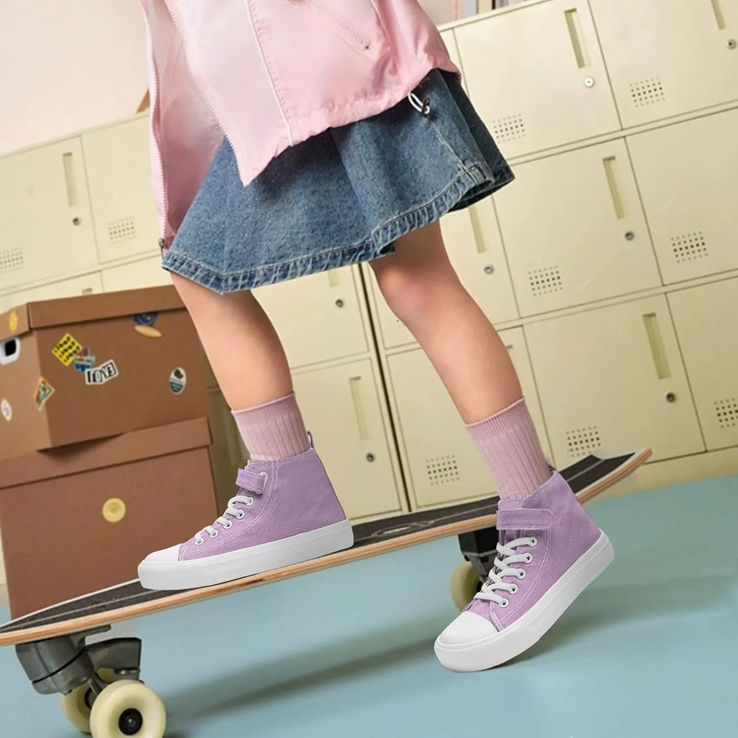 Toddler Shoes for Boys Girls, Kids Canvas Sneakers Classic Adjustable Strap Lace Up Comfortable Lightweight Running Walking Casual Shoes