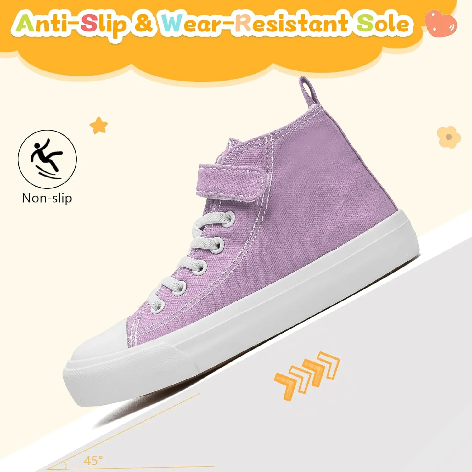 Toddler Shoes for Boys Girls, Kids Canvas Sneakers Classic Adjustable Strap Lace Up Comfortable Lightweight Running Walking Casual Shoes
